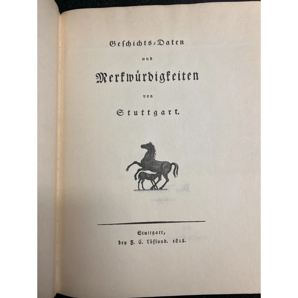 Geschichts-Daten Stuttgart – 1969 Omnitypie Facsimile – Illustrated‎ German Book